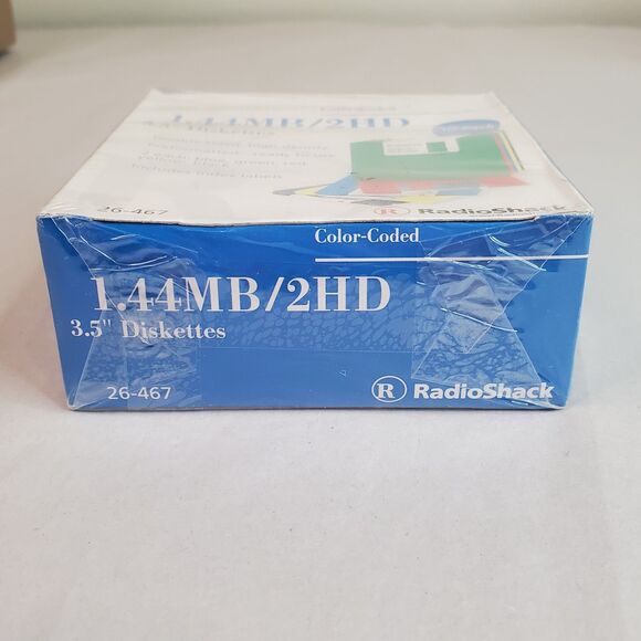 Radio Shack Floppy Diskettes 1.44 MB/2HD 3.5" 1 Pack of 10 Color Coded 26-467 - Picture 5 of 8